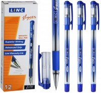 Ручка шариковая 0,7 мм синяя резиновый грип LINC Glycer: Бренд: No name; Материал (свойства): Пластик
Ручка шариковая 0,7 мм синяя резиновый грип LINC Glycer
Шариковая ручка GLYCER — ручка ультра мягкого комфортного письма, одна из самых известных и любимых моделей LINC в мире. Пишет легко, мягко и плавно, без напряжения руки, оставляя ровный и четкий оттиск. Утонченный дизайн, удобная мягкая резиновая манжета в зоне захвата и пластиковый наконечник. Прозрачный корпус с принтом . Цвет колпачка и наконечника соответствует цвету чернил ручки. Пишущий узел - конус 0,7 мм. Длина стержня 14,2 см. Подходит стержень LINC GLYCER с синими чернилами (код товара 066279 ). Цвет чернил - синий. В коробке 12 ручек.
Бренд	No name
Материал (свойства)
Пластик