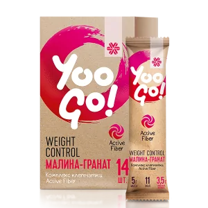 Напиток Weight Control (малина-гранат): Цвет: http://ru.siberianhealth.com/ru/shop/catalog/product/500713/
Освежающий напиток с малиной и гранатовым соком идеально подойдет для коррекции рациона, контроля калорийности и в качестве источника натуральной клетчатки на каждый день. Yoo Go Weight Control идеально подойдет тебе, если ты: &bull;&nbsp;&nbsp;Стремишься уменьшить размер порций. &bull;&nbsp;&nbsp;Снижаешь калорийность рациона. &bull;&nbsp;&nbsp;Хочешь легко отказаться от сладкого. &bull;&nbsp;&nbsp;Начинаешь процесс похудения. Почему Weight Control? Потому что клетчатка может быть вкусной! Мы создали освежающий напиток с комплексом пищевых волокон и натуральным соком малины и граната, чтобы поднять тебе настроение ярким вкусом и принести реальную пользу твоему организму! Active Fiber &ndash; это: цитрусовые пищевые волокна яблочный пектин оболочки семян подорожника гуаровая камедь. Одна порция напитка Yoo Go Weight Control содержит 3,5 грамма клетчатки. Как работают пищевые волокна? В желудке клетчатка разбухает, создавая ощущение сытости и помогая уменьшить объем потребляемых порций, а также подавляет тягу к сладкому. Далее комплекс Active Fiber действует как пребиотик: попадая в кишечник, он обеспечивает рост полезной микрофлоры и нормализует работу желудочно-кишечного тракта. Наслаждайся вкусом Контролируй аппетит Получай правильную клетчатку