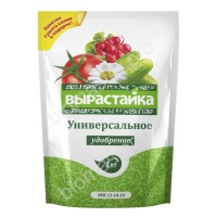 Вырастайка - Универсальное 1кг (1/25шт) БМ: Цвет: http://sibsortsemena.ru/catalog/07_udobreniya/organo_mineralnye_udobreniya/vyrastayka_universalnoe_1kg_1_25sht_bm/
Сбалансированный состав удобрения идеально отвечает потребностям растений в период активного роста и плодоношения. Удобрение обеспечивает равномерный рост и развитие растений, интенсивное цветение и плодоношение.