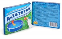 Акватория AQUA-пул-тестер 5*2мл (1/48шт) ВХ: Цвет: http://sibsortsemena.ru/catalog/11_sredstva_bytovoy_khimii/raznoe_4/akvatoriya_aqua_pul_tester_5_2ml_1_48sht_vkh/
Препарат предназначен для определения уровня кислотности воды бассейна в интервале от 5 до 8 (шаг — 0,5). «Акватория AQUA-пул-тестер» — это универсальный кислотно-основной индикатор, рассчитан на проведение анализа пяти образцов воды.