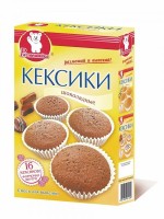 Кексики шоколадные 200г: Необходимо для выпечки: 1 яйцо среднего размера, 40-50г сливочного масла или маргарина.

Время выпечки: около 15 минут.

В тесто можно добавить любимые ягоды или фрукты.

Состав: мука пшеничная в/с, сахар, крахмал кукурузный, сода пищевая (Е500), регулятор кислотности (пирофосфат натрия (Е450)), соль, ванилин, какао-порошок. 16 формочек для приготовления кексиков.