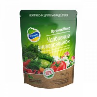 Органик микс Универсальное удобрение 200 гр: Цвет: http://sibsortsemena.ru/catalog/07_udobreniya/vodorastvorimye_udobreniya/organik_miks_universalnoe_udobrenie_200_gr/
Состав: Ферментированная мука бобовых, перьевая мука, рыбная костная мука, костная мука обезжиренная, жмых рапсовый, меласса, экстракт сахарной свеклы, шелуха какао, жмых кофе, жмых арахиса, мука люцерны, барда кукурузная, барда пшеничная, пивная дробина, водоросли морские микронизированные. N-5%, P-5%, K-2%, Ca , Mg, S, Zn, Fe, B, Mo Преимущества: Увеличивает урожайность Значительно улучшает вкус и размер плодов Уменьшает потребность в поливе Восстанавливает почву Дозировки: (1 горсть - 30г) Цветы -50-100 г\м2 Кустовые цветы - от 50 г\м2 Хвойные декоративные - 50-100 г\м2 Газон - 50 г\м2 Ягодные кустарники - 100 г\куст Виноград - 100 г\куст Овощные - 50-100 г\м2 Плодовые и косточковые деревья - от 200 г\м2 Внесение на грядки при посеве семян - 100 г\м2 Применять с марта по октябрь