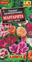 Годеция Маргарита, смесь сортов ,2г: Компактная годеция высотой до 30 см. Кустики прямостоячие, ветвистые, быстрорастущие. Крупные цветки ?5-6 см с шелковистыми лепестками собраны в плотные облиственные кисти. Цветение раннее, обильное и очень продолжительное. Первые заморозки растениям не страшны, т. к. они выносливы и холодостойки. Разно цветная смесь широко используется для посадок на клумбах, в рабатках и бордюрах. Ввиду компактности куста растения идеально подходят для выращивания в уличных вазах, балконных ящиках, горшках.