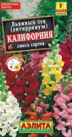 Львиный зев Калифорния, смесь сортов 0,3г: Высокорослая, крупноцветковая смесь с богатой палитрой расцветок. Кусты компактные, узкопирамидальные, 80- 90 см высотой и до 30 см в ширину. Ароматные цветки собраны в длинные (25-30 см) вытянутые кисти. Растения холодостойкие, относительно засухоустойчивые. Используются для оформления цветников и на срезку.