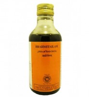 Kottakkal Brahmi Tailam Arya Vaidya Sala 200ml / Масло для Улучшения Умственной Деятельности Брами Тайлам Арья Вадья Сала 200мл: Цвет: https://opt-india.ru/catalog/dlya_professionalov_200_ml/kottakkal_brahmi_tailam_arya_vaidya_sala_200ml_maslo_dlya_uluchsheniya_umstvennoy_deyatelnosti_brami/
Бренд: Arya Vaidya Sala
Kottakkal Brahmi Tailam Arya Vaidya Sala 200ml / Масло для Улучшения Умственной Деятельности Брами Тайлам Арья Вадья Сала 200мл •  Масло Брами (Брахми) традиционно используется в Индии как масло для волос с глубоким эффектом. Состав масла очень эффективен при бессоннице, нервозности, тревоге, нарушении памяти, психических и эмоциональных расстройствах. Масло Брами успокаивает, расслабляет, способствует восстановлению психических сил, снимает стресс, головную боль, способствует крепкому, спокойному сну. •  Масло Брами эффективно помогает снять усталость глаз при повышенной нагрузке на зрение, а также напряжение головы после утомительной умственной и нервной деятельности. Масло является прекрасным тоником для мозга и существенно улучшает концентрацию внимания и память. Масло идеально подходит для аюрведической процедуры Широдхара (особая аюрведическая процедура, в ходе которой на лоб в область третьего глаза льют тонкой струйкой тёплое масло - традиционно используется кунжутное масло с травами; широдхара оказывает сильное стимулирующее действие на нервную систему, вызывает чувство спокойствия, уверенности и расслабления). •  Масло Брами также рекомендуется для ухода за волосами. Оно снабжает волосы и кожу головы натуральными питательными веществами, придаёт им пышность, блеск и здоровый вид. Активно способствует росту волос, оживляет волосяные луковицы и защищает от неблагоприятных факторов окружающей среды. Обладает омолаживающим действием - приостанавливает возрастные процессы выпадения волос и преждевременное поседение. •  Способ применения: 1-2 чайные ложки тёплого масла медленно втирать в кожу головы кончиками пальцев в течение 10-30 минут. Не рекомендуется мыть голову после массажа в течение 1-2 часов. Для усиления эффекта масло следует оставить на ночь и использовать такую процедуру 2-4 раза в неделю.