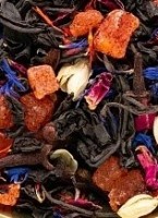 Чай черный "Семь красавиц" 100 г: СОСТАВ: Индийский черный байховый чай, цукаты манго, сафлор, сублимированная черника, гвоздика, бутоны жасмина, лепестки василька, лепестки розы. Содержит пищеые ароматические маслаФруктово-цветочная смесь успокаивает нервную систему и восстанавливает эмоциональное равновесие. Вкусный и ароматный напиток идеально подходит для вечернего чаепития.