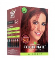 Color Mate Hair Color Burgundy 9.3 no Ammonia (5pcs*15g) / Краска для Волос Цвет Бургунд Тон 9.3 без Аммиака (5шт*15гр): Цвет: https://opt-india.ru/catalog/kraska_dlya_volos/color_mate_hair_color_burgundy_9_3_no_ammonia_5pcs_15g_kraska_dlya_volos_tsvet_burgund_ton_9_3_bez_a/
Бренд: Color Mate
Color Mate Hair Color Burgundy 9.3 no Ammonia (5pcs*15g) / Краска для Волос Цвет Бургунд Тон 9.3 без Аммиака (5шт*15гр) •  5 пакетиков по 15 г. в упаковке (цена за упаковку из 5 пакетиков) •  Краска для волос Color Mate - больше чем краска. Бережно окрашивает волосы и не содержит аммиака. На основе натуральной индийской хны (Lawsonia Inermis) в композиции с натуральными растительными компонентами: Амла (Emblica Officinalis) и Шикакаи (Accacia Concinna). •  Стойкая, прекрасно окрашивает седину, краска обладает приятным травяным запахом. А также не наносит вреда волосам, сохраняя природный пигмент, предотвращая раннее поседение. •  Краска прекрасно ухаживает за волосами, дарит им насыщенный цвет, блеск и объем. •  Хна - натуральный краситель, полученный путем переработки листьев кустарника Лавсония (Lawsonia). Этот натуральный краситель, в отличие от химических красок не наносит вреда волосам, более того, является эффективным лечебным средством. Волосы совершенно не выгорают на солнце и не портятся от морской воды. Следует отметить, что хна оказывает лечебное действие и на волосяную луковицу, поэтому волосы начинают расти быстрее. Индийская хна обладает исключительной способностью отлично закрашивать седину. При нанесении на седые волосы, более светлых тонов хны, таких как светлый каштан или бургунди, получается интересный эффект колорирования. После окрашивания, по мере роста волос, достаточно подкрашивать отрастающие корни, а освежать цвет по всей длине раз в полгода. •  Амла (индийский крыжовник) – природный источник витамина С; делает волос более толстым, ускоряет рост, уменьшает выпадение, предупреждает появление преждевременной седины. •  Шикакаи (мыльные бобы) - успешно заменяет шампунь, т.к. он аккуратно очищает волос, при этом не содержит химических веществ, гипоаллергенен, безопасен и не пересушивает волосы. •  В упаковке вы найдете 5 пакетиков краски. Для первоначального окрашивания (в зависимости от длины ваших волос) вам понадобится 2-5 пакетиков. В дальнейшем, для того чтобы освежить цвет или подкрасить отрастающие корни, будет достаточно одного пакетика краски.После окрашивания, по мере роста волос, достаточно подкрашивать отрастающие корни, а освежать цвет по всей длине раз в полгода.