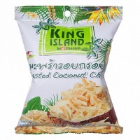 Кокосовые чипсы King Island, 40г: Бренд: King Island, Таиланд.
ценность на 100г:
ккал: 566
белки: 5,9
жиры: 35.5
углеводы: 55.8
СОСТАВ: Мякоть кокоса 94,97%, кокосовый сахар 5%, соль 0,03%.
Противопоказания: Индивидуальная непереносимость.
Кокосовые чипсы King Island, тонкие, хрустящие и обладающие оригинальным и насыщенным вкусом, произведены из отборных кокосов, выращенных в солнечном Таиланде.  Этот продукт получен путем обработки горячим воздухом кокосовой мякоти без использования масла, что позволяет сохранить натуральный природный вкус. Это здоровая и легкая закуска в течение дня, а также отличное дополнение к десертам. Без холестерина и трансжиров.
Не содержит ГМО. Не содержит консервантов.