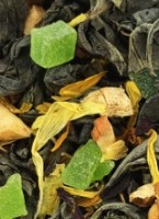 Чай "Дикое яблоко" 100 г: Зеленый байховый чай с лепестками календулы, кусочки яблока, цукаты, ароматические масла