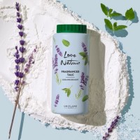 Тальк для тела с ароматом лаванды и мяты Love Nature, 100г: https://www.oriflame.ru/products/product?code=45353
Тальк c теплым ароматом жасмина и сандала для мягкости кожи.