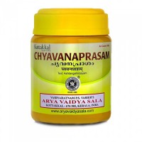 Kottakkal Сhyavanaprasam Arya Vaidya Sala 500g / Чаванапрашам Арья Вадья Сала 500г: Цвет: https://opt-india.ru/catalog/dzhem/kottakkal_shyavanaprasam_arya_vaidya_sala_500g_chavanaprasham_arya_vadya_sala_500g/
Бренд: Arya Vaidya Sala
Kottakkal Сhyavanaprasam Arya Vaidya Sala 500g / Чаванапрашам Арья Вадья Сала 500г •  Чаванпраш Коттакал — богатый витаминный комплекс, по праву считается ключом к здоровью и долголетию. Уникльная форма выпуска Чаванпраша в виде джема придется по вкусу как взрослым, так и детям. В чаванпраше одновременно присутствует сразу 5 вкусов из 6 возможных (кислый, сладкий, вяжущей, острый, горький) что делает этот продукт очень ценным с точки зрения аюрведы. Так как получая все вкусы, ум получает удовлетворение и мы не едим сверх меры, что очень вредно.  •  Традиционный аюрведический джем – Чаванпраш. •  Создан компанией Арья Ваидья Сала (AVS) по традиционному рецепту описанному в Аштанга Хридая Самхите. •   AVS очень ответственно подходит к созданию аюрведических препаратов, выбирая данный чаванпраш, вы можете быть уверенны, что все заявленные в составе травы 100% присутствуют в джеме, а технология приготовления была соблюдена на высшем уровне.  •  Рецепт чаванпраша описан в древних трактатах аюрведы, датированных несколько тысяч лет назад.  •  Это чудотворное средство, содержащее в своем составе только натуральные компоненты, среди которых коренья, орехи, плоды и ягоды, лекарственные растения, мед, минералы, микроэлементы, растительные масла. Чаванпраш это расаяна. Расаянами в аюрведе называют средства способные омолаживать организм. В ведические времена, чаванпраш был пищей йогов, мудрецов и царей. •  Состав чаванпраша: Гмелина древовидная плоды, Эгле мармеладная плоды, Стереоспермум все части растения, Десмодиум гангский все части растения, Псевдарция липкая корень, Костус прекрасный корень, Ороксилум индийский семена, Премна щитковидная корень, Сыть круглая корень, Мякотница остроголовая плоды, Мякотница семена, Винга волосистая семена, Винга лучистая семена, Фисташка китайская плоды, Юстиция сосудистая корень, Филантус обыкновенный все части растения, Лептадения сетчатая корень, Виноград культурный плоды, Девьясил гималайский корень, Сандал белый порошок древесины, Кемпферия округлая корень, Бурхавия раскидистая все части растения, Рябчик ройли корень, Белая лилия корень, Трихозант трехзубчатый плоды, Урара смолистая семена, Терминалия хебула (харитаки) плоды, Пуэрария клубневая корень, Джастития беддомей плоды, Перец длинный плоды, Кардамон семена, Эмблика лекарственная (амла) плоды, Маранта тросниковая корень, Корица кора, Коричник гималайский листья, Меза железная смола, Сахарный тростник, Мед, Топленое масло гхи, Кунжутное масло  •  Прием препарата не рекомендован при острых воспалительных процессах органов пищеварения, сахарном диабете, повышенной чувствительности к компонентам Чаванпраша (например, к меду).  •  Способ приминения: 5 — 15 грамм (1 чайная ложка). Анупана теплое молоко.