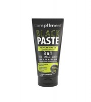 Compliment BLACK PASTE Паста д/умывания 165мл, 3 в 1 Гель, Скраб, Маска: Цвет: https://xn----7sbbavpdoccqvc6br3o.xn--p1ai/index.php/compliment/compliment-black-paste-паста-д-умывания-165мл,-3-в-1-гель,-скраб,-маска-detail
 
Объединяет 3 действия в 1 средстве, позволяя быстро и легко получить чистую, мягкую кожу без неровностей и недостатков.
Скрабирующие частицы натурального угля размягчают поверхность кожи, раскрывают поры и облегчают проникновение активных компонентов.
Маска оказывает матирующее и себорегулирующее действие. Избавляет от жирного блеска, подсушивает несовершенства и сужает поры.
Гель усиливает очищающее действие, позволяет естественным образом очищать поры и снаружи и на глубине, благодаря проникающему действию угля.
Мягкий детокс-
эффект способствует усилению защитных механизмов, регенерации кожи и препятствует возникновению новых воспалений.
Результаты:
-длительная матовость кожи
-глубокое естественное очищение
— ровный тон без покраснений и следов от воспалений
— профилактика возникновения воспалительных процессов и осветление постакне