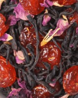 Чай черный "Дикая вишня" 100 г: Купаж из классических черных индийских чаев с добавлением вишни и лепестков розы и сафлора. Содержит пищевые ароматические масла.