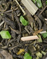 Чай зеленый "Мохито" 100 г: Зеленый крупнолистовой чай Ганпаудэр, цедра лайма, мелисса. Ароматизирован натуральными маслами.Температура заваривания - 85-90. Время заваривания - 1-2 мин.
