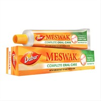 Dabur Meswak Complete Oral Care 100g / Мисвак Аюрведическая Зубная Паста Комплексный Уход за Ротовой Полостью 100г: Цвет: https://opt-india.ru/catalog/zubnaya_pasta/dabur_meswak_complete_oral_care_100g_misvak_ayurvedicheskaya_zubnaya_pasta_kompleksnyy_ukhod_za_roto/
Бренд: Dabur
Dabur Meswak Complete Oral Care 100g / Мисвак Аюрведическая Зубная Паста Комплексный Уход за Ротовой Полостью 100г •  Аюрведическая зубная паста Meswak от ведущего индийского производителя аюрведических средств - компании Dabur  замечательно подходит для чистки зубов и массажа дёсен. Вяжущие и бактерицидные свойства зубной пасты «Meswak» защищают дёсна, предотвращают кариес и другие болезни зубов, создают приятный запах во рту, оставляя сладкий привкус аниса. •  Главной особенностью зубной пасты Meswak является то, что она содержит экстракт дерева Сальвадора — Salvadora persica (араб. Arak), который по своим химическим свойствам схож с такими антибактериальными и антикариесными веществами, как "Триклозан" и "Хлоргексидин". •  Не содержит продуктов животного происхождения.