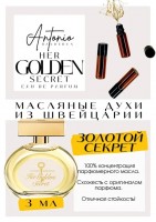 Her Golden Secret / Antonio Banderas: Цвет: http://get-parfum.ru/products/her-golden-secret-antonio-banderas
Есть в наличии

Her Golden Secret- это аромат для женщин, он принадлежит к группе восточные цветочные.
Основные аккорды: белые цветы, фруктовый, ванильный, сладкий, цитрусовый, пудровый, животный, древесный, лактонный, зеленый.
Верхние ноты: Персик, Яблоко, Мандарин и Бергамот; средние ноты: Гардения, Цветок апельсина и Черная смородина; базовые ноты: Ваниль, Бобы тонка, Мускус, Пачули и Кедр.
Голден Секрет Антонио Бандерас- является преемником предыдущего женского аромата, Her Secret. Как и его предшественник, таинственный, интенсивный и игривый Her Golden Secret призван завораживать и соблазнять.
Аромат простой, но элегантный, звучит вполне прилично, в нем нет ничего отталкивающего или спорного. Надежный парфюм для нормального человека. Ванильный уютный аромат, женственный, по настроению похож на Lady Million, немного утрированная женственность. В общем довольно интеллигентный аромат.
Духи женские туалетная вода— то, без чего ни один женский образ не будет завершенным. Аромат — самый чувственный и самый харизматичный женский аксессуар, который на 100% отражает характер обладательницы.Парфюм женский GET PARFUM — флакончик твоего любимого запаха: восточные пряности, нотки сладких фруктов, нежное благоухание цветов, пряная ваниль, терпкий лесной орех и много других волшебных ароматов.
Концентрированная нишевая парфюмерная вода в небольших стеклянных флакончиках по 3 мл. Самые популярные мужские и женские ароматы по мотивам известных брендов: Зеленски Ваниль, Готье Сандал, Диор Жадор, Нина Риччи, Феррагамо Мистериоса, Джо Малон Лайм и Мандарин, Манцера Коко Ваниль, Живанши Ангел и Демон, Монталь Уэдмэйзин, Барберри Лондон, Диор Пойзон Гёл, Байредо Супер Кедр, Гучи Энви и другие.
Из всего многообразия вы найдете подходящий вариант: духи сладкие фруктовые, древесные, цветочные, немного терпкие, освежающие, яркие, спокойные и мягко обволакивающие.
Парфюмерия GET PARFUM не содержит спирта. На 100% состоит из концентрированного парфюмерного масла. Масляные духи с минимальным расходом и отличной стойкостью. Это сладкие духи, стойкие духи, которые в полной мере раскрывают свой неповторимый аромат соприкасаясь с телом.
Масляные духи унисекс — хороший подарок женщинам на 8 Марта, мужчинам — на 23 февраля. Мини perfume будет подходящим презентом на день рождения для ценителей изысканных, дорогих ароматов.