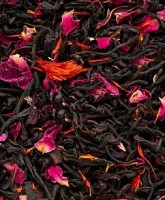 Чай черный "Принцесса" 100 г: Состав:  черный Индийский байховый чай, лепестки розы, сафлор, небольшое количество каркаде. Содержит пищевые ароматические масла.;