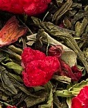Зеленый чай "Малина с мятой" 100 гр: Чай зеленый байховый, лист мяты, сублимированная малина, каркаде, лист малины, аромамасла
