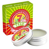 Бальзам "7 трав" Мануфактура Дом природы: Цвет: https://4fresh.ru/products/domp0010
СОСТАВ: Воск канделильский, масло миндальное, кариофиллен натуральный, ментол, камфора, экстракты лаванды, розы, ромашки, шалфея, календулы, розмарина и мяты, эфирные масла лаванды, гвоздики, эвкалипта, мяты, корицы, иланг-иланга и имбиря.
Тип кожи: Для всех типов кожи
Способ применения: Небольшое количество бальзама нанести на отдельные участки и втереть в кожу: при головной боли - в область висков и затылка; при насморке - под ноздрями; при простудных заболеваниях - в область груди, спины, живота; при укусах насекомых – в месте укуса.
Действие семи экстрактов усиливают входящие в состав бальзама эфирные масла. Эвкалиптовое масло обладает жаропонижающим, комплексным бактерицидным и противовирусным, а также регенерирующим действием.Гвоздичное масло оказывает согревающее воздействие, уменьшает болевые ощущения при растяжении связок и мышц. Корица усиливает согревающее действие, уменьшает раздражение, стимулирует кровообращение. Эфирное масло иланг-иланга снимает нервное возбуждение, излишний тонус мышц. Имбирь – сильное антибактериальное средство, помогает снять боли в мышцах и суставах. Камфора обладает антибактериальным, обезболивающим и смягчающим действием, отпугивает насекомых.