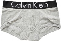 Трусы Calvin Klein серые с черной резинкой Steel A014: 