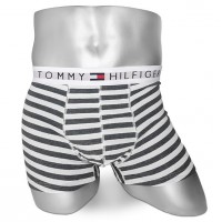 Мужские боксеры Tommy Hilfiger белые в серую полоску T16: 