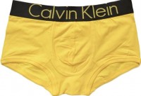 Трусы Calvin Klein желтые с черной резинкой Steel A019: 