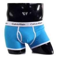 Трусы Calvin Klein 365 голубые с белой резинкой A033: 