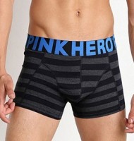 Мужские трусы Pink Hero черные/серые полоски удлиненные PH514-1: 