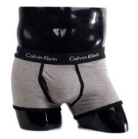 Трусы Calvin Klein 365 серые с черной резинкой A040: 