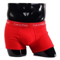 Трусы Calvin Klein 365 красные с красной резинкой A057: 
