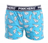 Мужские трусы Pink Hero голубые с самолетиками удлиненные PH1279-7: 