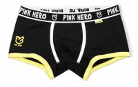 Мужские трусы Pink Hero черные с желтой окантовкой PH1201-1: 