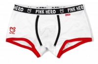 Мужские трусы Pink Hero белые с красной окантовкой PH1201-2: 
