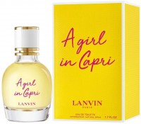 Lanvin A Girl in Capri 90ml edt: 59229	Lanvin A Girl in Capri 90ml edt	20,79
Новый аромат LANVIN Girl in Capri словно приглашает в путешествие на самый очаровательный остров Средиземноморья – Капри. Название полностью раскрывает концепцию: парижанка сбегает из родного города в Италию, чтобы окунуться в беззаботную жизнь в стиле "дольче вита".
Аромат раскрывается искрящимися нотами яркого цитруса и розового перца- это радостный и сочный коктейль, пьянящий как лучи летнего солнца и освежающий как бриз острова Капри.
Сердце аромата наполнено сочностью и пикантностью грейпфрута, что подчеркивает его средиземноморскую концепцию. Освежающий пион и аккорд морского бриза привносят в эту цветочную композицию элемент беззаботной женственности.
Теплота и нежность шлейфа этого аромата обусловлены присутствием здесь его самой загадочной и насыщенной ноты – влажной древесины, выброшенной на берег острова волнами Средиземного моря. Она смешивается с нежностью белого мускуса, благодаря чему аромат приобретает исключительную гармоничность и легкость, создавая настроение летнего отдыха.
Флакон и упаковка притягивают взгляд. Дизайн флакона символизирует вселенную от Lanvin – мир мягкости и женственности. Название, словно написанное от руки, создает ощущение спонтанности , словно записка, оставленная во время путешествия.