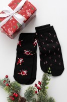 Носки стандарт мужские Новогодние 2 пары: Цвет: https://www.natali-trikotazh.ru/product/noski-standart-muzhskie-novogodnie
Комплект новогодних носков для мужчин. В комплекте 2 пары одного цвета на выбор.