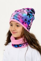 Детская комплект шапка и шарф для девочки: Цвет: https://www.natali-trikotazh.ru/product/komplekt-shapka-snud-mikki-rozovyy
СОСТАВ: 95% Хлопок, 5% Лайкра
Комплект: шапочка + шарф-снуд детский в ярких стильных расцветках.