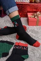 Носки высокие мужские Санта Казус: Цвет: https://www.natali-trikotazh.ru/product/noski-vysokie-muzhskie-santa-kazus
Новогодний подарочный набор мужских носков. В комплекте 3 пары в пакете