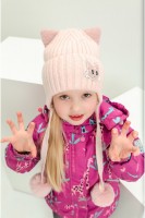 Детская шапка для девочки: Цвет: https://www.natali-trikotazh.ru/product/detskaya-shapka-dlya-devochki-c8e7f6
Ткань: вязаный трикотаж
Зимняя шапочка для девочки с завязками. Подклад 100% хлопок.