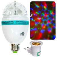 Вращающаяся LED светодиодная диско лампа дефект упаковки + переходник: Цвет: http://www.cena-optom.ru/product/30376/
