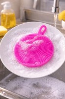 Губка силиконовая для мытья посуды 9,5 см.1 шт.: 