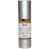 Сыворотка с гиалуроновой кислотой: http://ru.iherb.com/Now-Foods-Solutions-Hyaluronic-Acid-Firming-Serum-1-fl-oz-30-ml/7264
Гиулароновая кислота является естественным компонентом кожи человека. Благодаря этому веществу поддерживается нормальный гидробаланс в коже. Из-за воздействия неблагоприятных факторов внешней среды (солнечное воздействие, химическое загрязнение т.д.) оказывают разрушающее воздействие на гиалуроновую кислоту. Кроме того, с течением времени в организме попросту уменьшается синтез этого вещества.
Основные свойства гиалуроновой кислоты

Гиалуроновую кислоту принято считать одним из самых приятных компонентов в косметических средствах. По сравнению с другими веществами, используемыми для увлажнения кожи, гиалуроновая кислота имеет целый ряд преимуществ, и основным из них является гигроскопичность т.е. способность связывать воду. По показателю гигроскопичность гиалуроновая кислота превосходит большинство увлажняющих агентов, используемых в косметических средствах, таких как сорбитол глицерин. Этой свойство иногда называют «эффектом памперса» - вода, которая поглощается удерживается внутри, и находится там в виде геля, соответственно, при понижении влажности воздуха окружающей среды, эта влага не испаряется. За счет этого ценного качества гиалуроновая кислота широко используется в медицине для лечения ран. Ведь, вопреки распространенному мнению, что рана должна находиться в сухости, содержание раны во влажной среде позволит ей зажить без рубца. Благодаря влажной и стерильной среде клетки будут свободно производить ремонтные работы, и заживлять кожу. Увлажняющая пленка гиалуроновой кислоты позволит создать именно такие условия.

Косметика с гиалуроновой кислотой позволяет сделать кожу более мягкой, нежной и гладкой. И это далеко не тот внешний эффект, который оказывает большинство косметических средств. Все дело в том, что создаваемая гиалуроновой кислотой влажная среда, снижает количество жидкости, которая испаряется из рогового слоя кожи, поскольку интенсивность испарения жидкости непосредственно зависит от влажности воздуха окружающей среды. Этот весьма важный эффект, который защити кожу от негативного воздействия УФ лучей, поверхностно-активных, химических вещей, загрязнений и т.д. Гиалуроновая кислота на время прикроет поврежденный слой коже, и при этом защитит ее от обезвоживания и обеспечит нормальное восстановление эпидермиса. Также, гиалуроновая кислота образовывает полимерную сеть на поверхности кожи, за счет чего биологически активные вещества, находящиеся в косметических средствах смогут задержаться на дольше, и, соответственно, окажут более мощный эффект. 

С возрастом, в коже в значительной мере наблюдается нарушение водного баланса – потери воды становятся большими, а ее поступление наоборот. Все это происходит из-за того, что с возрастом в организме каждого человека ухудшается кровообращение кожи, нарушается работа водосберегающих систем. В том числе и ухудшается синтез гиалуроновой кислоты в эпидермисе и в дерме. Соответственно, ускоряются процессы разрушения целостности кожного покрова, под действием различных негативных факторов окружающей среды.