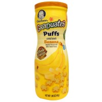 Воздушные подушечки из злаков: https://ru.iherb.com/pr/Gerber-Graduates-Puffs-Cereal-Snack-Banana-Crawler-1-48-oz-42-g/32038
Подушечки Graduates – это вкусный перекус, специально разработанный, чтобы быстро таять во рту.
Кроме того, их забавная форма так удобна для маленьких пальчиков.