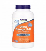 Омега 3 с витамином д: https://ru.iherb.com/pr/Now-Foods-Ultra-Omega-3-D-180-Fish-Softgels/68700
Ультра омега-3 D от NOW® — это наше самое мощное средство с омега-3, содержащее 600 мг ЭПК и 300 мг ДГК в каждой капсуле. Продукт содержит лимонное масло, а также 1000 МЕ витамина D3.
Этот натуральный концентрат рыбьего жира производится в соответствии со строгими стандартами контроля качества. Он протестирован на отсутствие потенциально опасных загрязняющих веществ (например, ПХД, ртути, диоксинов и других загрязняющих веществ). В этом продукте используется капсула из рыбьего желатина, которая является альтернативой капсуле из бычьего и свиного желатина.