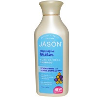 Шампунь восстанавливающий с биотином: http://ru.iherb.com/Jason-Natural-Pure-Natural-Shampoo-Restorative-Biotin-16-fl-oz-473-ml/3834

Наш натуральный восстанавливающий шампунь мягко очищает волосы, восстанавливает здоровую силу слабых и поврежденных волос. Уплотняющие свойства биотина и витамин В5 придают эластичность и оживляют волосы. Экстракты женьшеня и лаванды восстанавливают секущиеся кончики и минимизируют возможные повреждения. Укрепленные энергией, Ваши волосы будут выглядеть здоровыми и крепкими.
Основанная в 1959 году, JASON была одной из первых компаний, предлагающих натуральную продукцию, без вредных химических веществ. Более 50 лет мы поставляем полноценную натуральную продукцию, которая действительно работает. Наша продукция не содержит вазелина, лаурил и лаурет сульфат натрия (SLS), парабенов и фталатов.