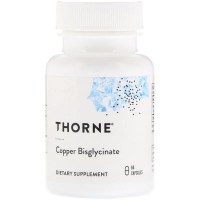 Медь: https://www.iherb.com/pr/thorne-research-copper-bisglycinate-60-capsules/52665
Медь является важнейшим микроэлементом для здоровья костей, соединительной ткани, сердечно-сосудистой системы, липидного обмена, нервной системы и кожи. Так как медь и цинк конкурируют друг с другом в поглощении, большое количество цинка (например, 50 мг в сутки в течение длительного периода времени, не принимая при этом медь) может привести к дефициту меди.

Хотя медь может обладать прооксидантными свойствами, она также демонстрирует свои антиоксидантные качества. Медь является кофактором для незаменимой антиоксидантной супероксиддисмутазы, которая производится в организме как часть естественной системы антиоксидантной защиты. Дефицит меди может сказаться на многих типах клеток, в том числе на жирах и клетках крови, которые более подвержены окислению. В клинических исследованиях добавки с медью защищали красные кровяные клетки от окисления.