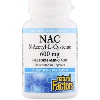 N-ацетилцистеин: https://ru.iherb.com/pr/Natural-Factors-NAC-N-Acetyl-L-Cysteine-600-mg-60-Vegetarian-Capsules/73692?_ga=2.252534413.587052964.1612352911-1249276965.1609167246
N-ацетил-L-цистеин (NAC) представляет собой высокостабильную форму цистеина и является в организме прекурсором важнейшего антиоксиданта глутатиона. Он обеспечивает антиоксидантную защиту и способствует здоровому функционированию иммунной системы.