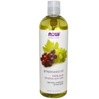 Масло виноградных косточек: http://ru.iherb.com/now-foods-solutions-grapeseed-oil-16-fl-oz-473-ml/895

Масло Виноградной косточки обладает широким спектром косметического и лечебно-профилактического действия поскольку содержит высокую концентрацию в нем витаминов (Е, А, B1, B2, B3, В6, B9, В12, С), макро- и микроэлементов (калий, натрий, кальций, железо и др.), полиненасыщенных жирных кислот, флавоноидов, фитостеролов, дубильных веществ, фитонцидов, хлорофилла, энзимов. Высокая антиоксидантная активность обусловлена входящими в его состав витаминами Е, А и С, флавоноидами, резвератролом и проантоцианидином.
Аромат: очень легкий ореховый аромат, практически без запаха.
Полезные свойства:
-обладает иммуностимулирующим;
-бактерицидным;
-вяжущим;
-ранозаживляющим;
-противовоспалите-противовоспалительным;
-увлажняющим;
-антиоксидантным действием;
-делает эластичными стенки кровеносных сосудов;
-обладает профилактическим и лечебным действием.
Косметическое воздействие:
-подходит для любого типа кожи, особенно жирной и проблемной;
-применяется при дряблой и вялой коже;
-стягивает поры у жирной кожи;
-устраняет сухость и шелушение кожи;
-омолаживает кожу, повышает ее упругость;
-устраняет морщины;
-увлажняет все типы кожи;
-оказывает тонизирующий и освежающий эффект;
-придает коже эластичность и мягкость;
-легко поглощается кожей;
-придает коже красивый здоровый цвет;
-не комедогенно (не провоцирует появление угревой сыпи);
-замедляет старение;
-заживляет трещины и ссадины на коже;
-применяется для ухода за кожей вокруг глаз;
-сохранят упругость и тонус груди;
-является прекрасным помощником в борьбе с целлюлитом;
-используется в уходе за ломкими и тусклыми волосами;
-подходит для использования в качестве бальзама для губ.
Способы применения и дозировки:
Масло Виноградной косточки используют в косметологических и кулинарных целях. Благодаря своей легкой текстуре, масло виноградных косточек можно применять в чистом неразбавленном виде, как и для ухода за кожей лица, так и для увлажнения кожи вокруг глаз. Масло не имеет свойство забивать поры, поэтому походит для ухода за жирной и проблемной кожей. Подходит для обогащения бальзамов, шампуней, кремов, а также для изготовления масок.
-для очищения кожи лица – масло необходимо немного подогреть, смочить в нем ватный тампон, и протереть им кожу лица. После этой процедуры можно не умываться, и не смазывать лицо кремом. Подходит также для очищения кожи от декоративной косметики, и снятия макияжа с глаз.
-для лица в качестве крема – нанести масло равномерным тонким слоем на лицо, и аккуратно помассировать кожу.
-для антицеллюлитного массажа – в чистом виде или смешать масло виноградных косточек с маслом авокадо или жожоба. Для лучшего эффекта в такую смесь добавить (на 2 столовые ложки) по 2-3 капли эфирных масел герани, можжевельника, лимона и фенхеля или по 3 капли эфирных масел лаванды, пачули и розмарина. Также эффективно при целлюлите масло, обогащенное эфирным маслом апельсина, мандарина или грейпфрута.
-для проблемной кожи – использовать в чистом виде или в смеси с маслами жожоба, зародышей пшеницы, авокадо, или с добавлением к ним (на 1-2 столовые ложки) по 1-2 капли эфирных масел ромашки, иланг-иланга, сантала, розмарина, лаванды, лимона. Смазывать пораженные участки кожи по 3-4 раза в день. Подобные процедуры оказывают регенерирующее и питательное действие.