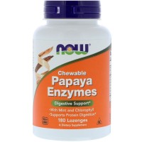 Жевательные ферменты папайи: https://ru.iherb.com/pr/Now-Foods-Chewable-Papaya-Enzymes-180-Lozenges/51077
Пищеварительные ферменты необходимы для усвоения и полноценного использования пищи. Способность организма производить энзимы снижается с возрастом, в результате чего снижается эффективность процесса пищеварения. Пастилки NOW с ферментами папайи обладают освежающим вкусом и способствуют пищеварению при приеме после еды.