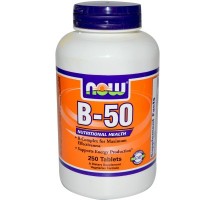 Комплекс витаминов группы В: http://ru.iherb.com/Now-Foods-B-50-250-Tablets/409

Витамины группы В играют важнейшую роль в переработке пищи в энергию, он также участвуют в метаболизме белков, жиров и углеводов, их достаточное количество способствует нормализации обмена веществ. Кроме того, витамины из группы В используются нервной системой для ее нормальной работы – передачи импульсов и восстановления нервных тканей. Их воздействие также необходимо для нормальной работы сердечнососудистой системы, а также желудочно-кишечного тракта, печени.

Витамины группы В – это водорастворимые вещества, поэтому организм их надолго не способен запасать. Именно поэтому, дефицит витаминов группы В наблюдается довольно часто – их необходимо систематически восстанавливать (практически ежедневно), при помощи правильного рациона питания, или же при помощи биологически активных добавок, которые содержат витамины этой группы.

 Витамин В1 (тиамин) – это незаменимый элемент, используемый организмом при метаболизме жиров, белков и углеводов. Достаточное содержание этого организма позволяет нормализовать работу нервной, сердечнососудистой систем, а также деятельность желудочно-кишечного тракта.

Витамин В2 (рибофлавин) – витамин, необходимый для переработки белков, жиров и углеводов, незаменим для роста организма. Витамин В2 участвует в регуляции работы периферической и центральной нервной системы. Положительно воздействует на здоровье. 

Витамин В3 (ниацин) участвует в выработке энергии. С его помощью производится ряд ферментов, которые способствует нормализации белкового и углеводного обмена, улучшает работу пищеварительной и нервной систем, стабилизирует функцию сердца, повышает иммунитет. Нормальный уровень витамина В3 позволяет снизить уровень холестерина. Влияет на выработку половых гормонов, а также инсулина, тироксина, кортизона. Действие ниацина улучшает питание клеток мозга кислородом, повышает качество его работы.

Витамин В6 (пиридоксин) необходим для синтеза нуклеиновых кислот, участвует в регуляции фосфорно-кальциевого обмена, стабилизирует функции печени, кроветворных органов, понижает количество сахара в крови, улучшает иммунитет. Пиридоксин играет одну из важнейших ролей в выработке веществ, отвечающих за наше хорошее настроение. Их недостаток часто является причиной возникновения расстройств нервной системы, депрессий, стрессов и т.д.

Витамин В12 (цианкобаламин) позволяет регулировать процессы кроветворения, нормализует работу нервной системы и печени, участвует в регуляции обмена белков, жиров и углеводов. 

Фолиевая кислота является непосредственным участником производства нуклеиновых кислот, процессов кроветворения, предотвращает развитие пороков нервной трубки и плода.

Биотин используется организмом для синтеза пищеварительных ферментов и аскорбиновой кислоты. Это один из основных элементов ферментных систем, который позволяет поддерживать здоровое состояние кожи и волос.

Витамин В5 (пантотеновая кислота) участвует в метаболизме белков, углеводов и жиров, улучшает регуляцию состояния периферической и центральной нервной систем, стимулирует правильную работу надпочечников, способствует выработке гемоглобина и антител.

Инозитол и холин – это два чрезвычайно важных липотропных вещества, которые способствуют уничтожению холестерина и улучшает передачу нервных импульсов.

Пара-амииобензиойная кислота (ПАБК) используется организмом для выработки фолиевой кислоты.