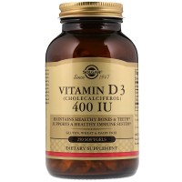 Витамин D3: https://ru.iherb.com/pr/Solgar-Vitamin-D3-Cholecalciferol-400-IU-250-Softgels/8565
Витамин D - это жирорастворимый витамин, который улучшает усвоение кальция, поддерживая здоровье костей и зубов. Витамин D также поддерживает здоровье иммунной системы. В продукции используется масло из печени глубоководных рыб, обитающих в холодных морях. Масло проходит молекулярную дистилляцию для устранения вредных загрязняющих веществ. Эта продукция представлена в масляных желатиновых капсулах, которые хорошо усваиваются организмом.